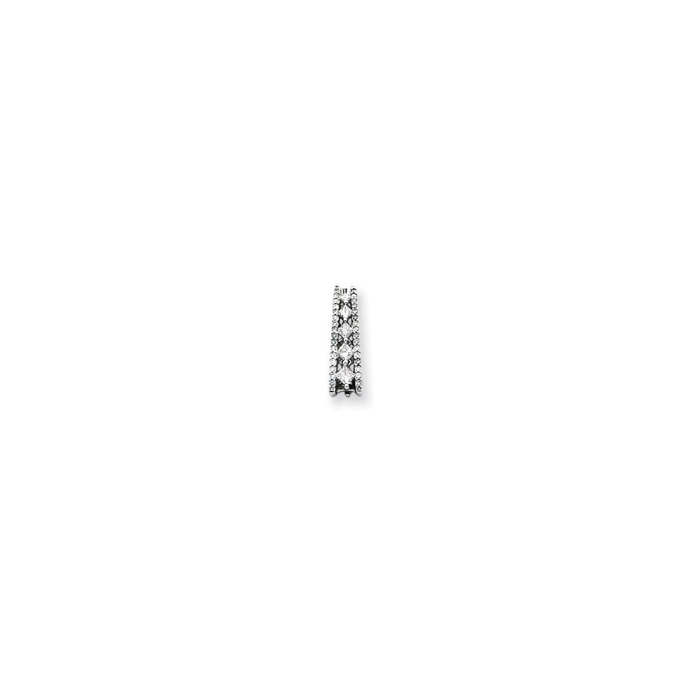14K Weißgold Diamant-Journey-Anhänger, echt
