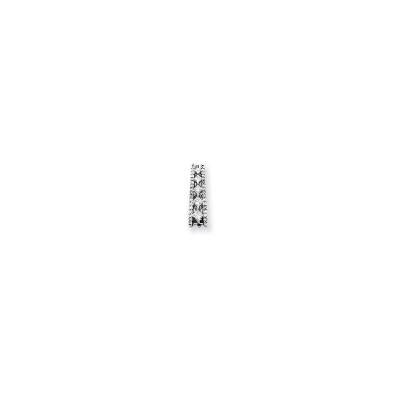 14K Weißgold Diamant-Journey-Anhänger, echt