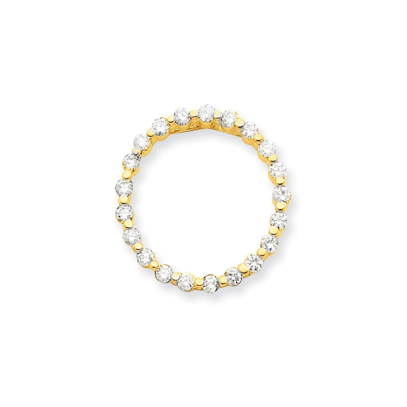 14K Gelbgold AA Echter Diamant-Anhänger