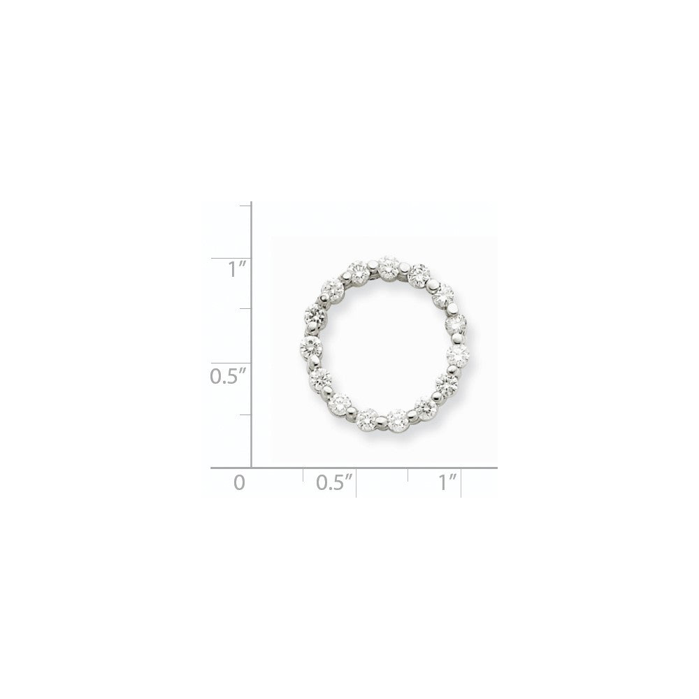 14K Weißgold Diamant-Anhänger „Fancy Circle" AAA