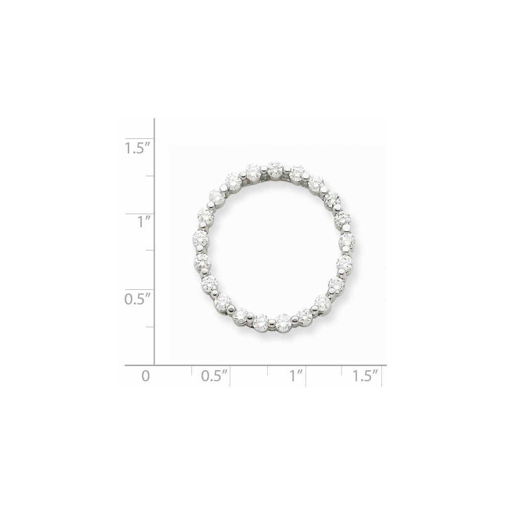 14K Weißgold AAA Echter Diamant Anhänger