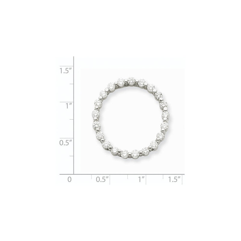 14K Weißgold AAA Echter Diamant Anhänger