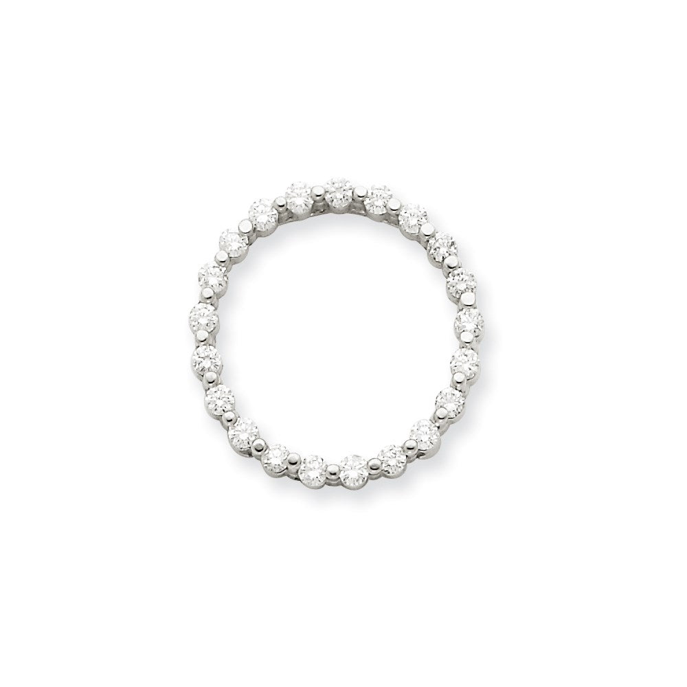 Anhänger aus 14K Weißgold mit echtem AA-Diamanten
