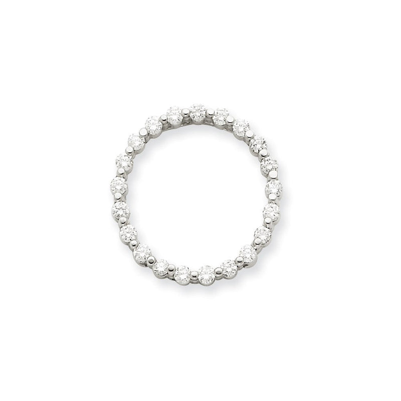 14K Weißgold Echtdiamant-Anhänger