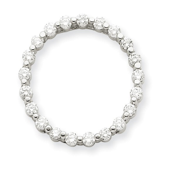 14K Weißgold AAA Echter Diamant Anhänger