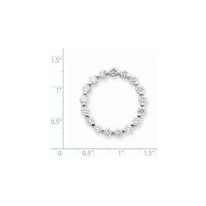 14K Weißgold AAA Echtdiamant-Anhänger
