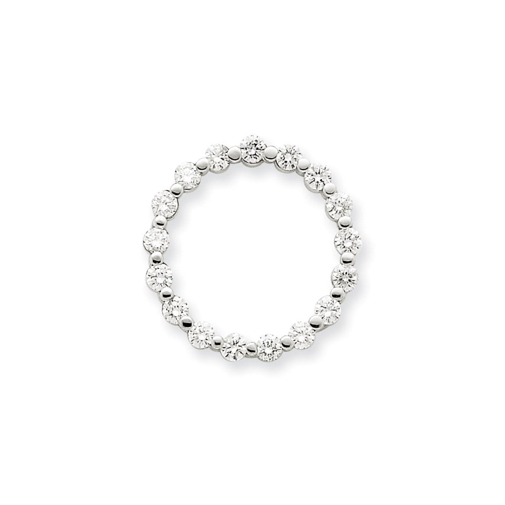 14K Weißgold AA Echtdiamant-Anhänger