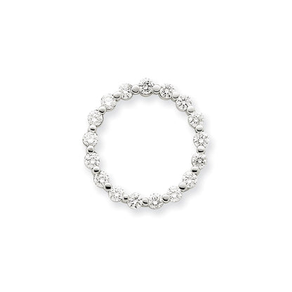 14K Weißgold AA Echtdiamant-Anhänger