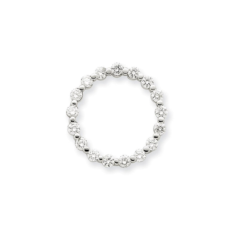 14K Weißgold AA Echtdiamant-Anhänger
