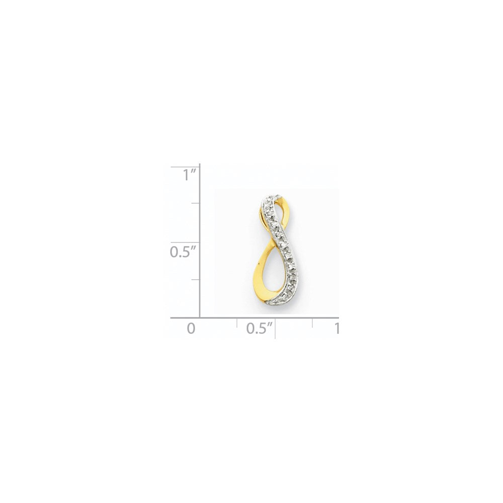 14K Gelbgold & Rhodium Echt Diamant Anhänger