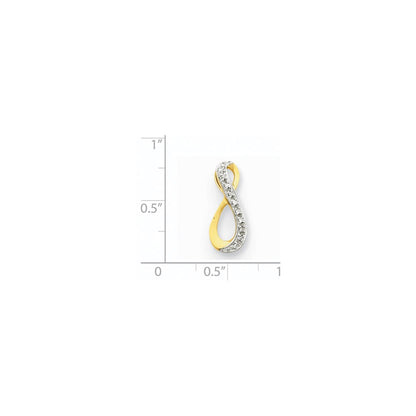 14K Gelbgold & Rhodium Echt Diamant Anhänger