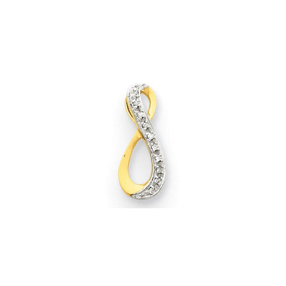 14K Gelbgold & Rhodium Echt Diamant Anhänger