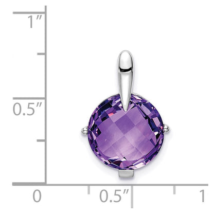 14K Weißgold Amethyst-Anhänger
