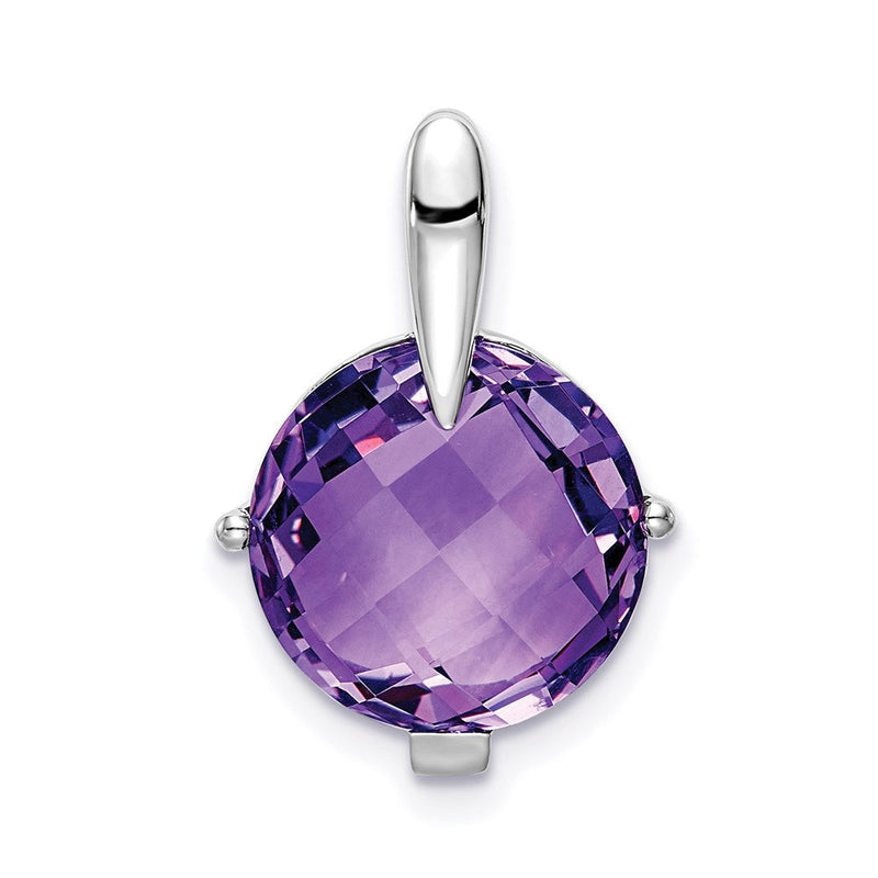 14K Weißgold Amethyst-Anhänger