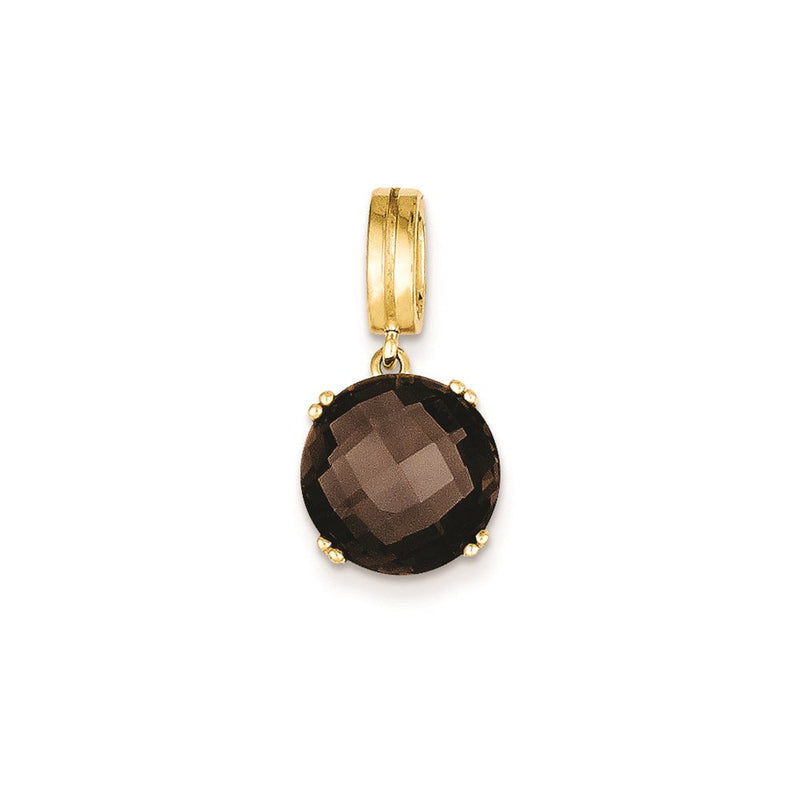 14K Gelbgold Rauchquarz-Anhänger
