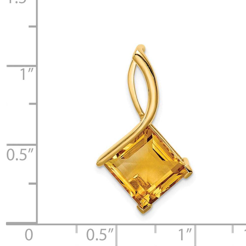 14K Gelbgold Citrin-Anhänger