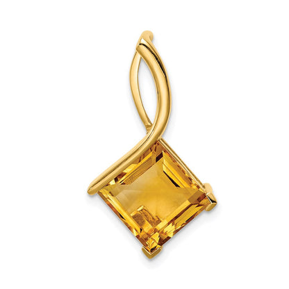 14K Gelbgold Citrin-Anhänger