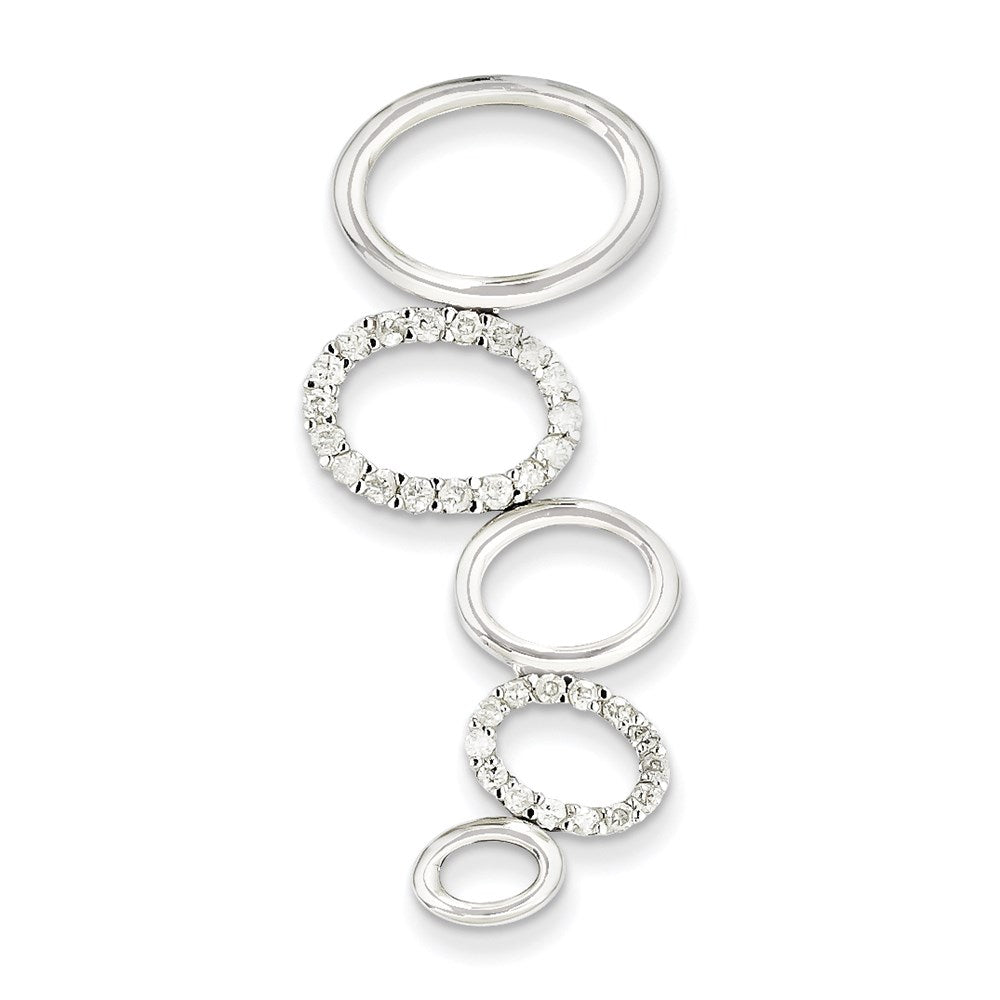 14k Weißgold Fancy-Real-Diamant-Anhänger
