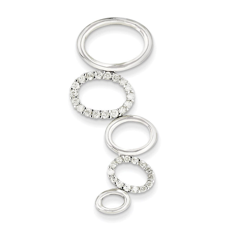 14k Weißgold Fancy-Real-Diamant-Anhänger
