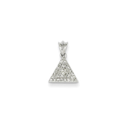 14K Weißgold Anhänger mit echten Diamanten