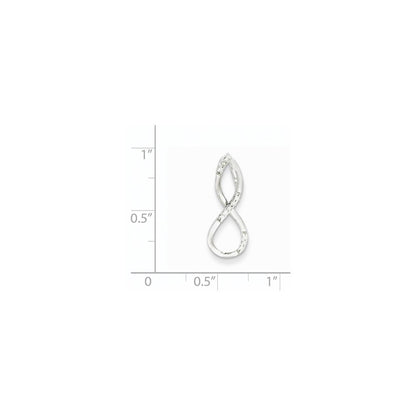 14K Weißgold Anhänger mit echtem Diamant