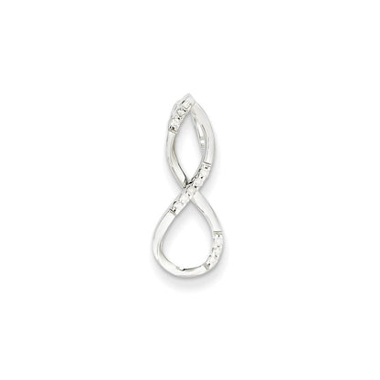 14K Weißgold Anhänger mit echtem Diamant