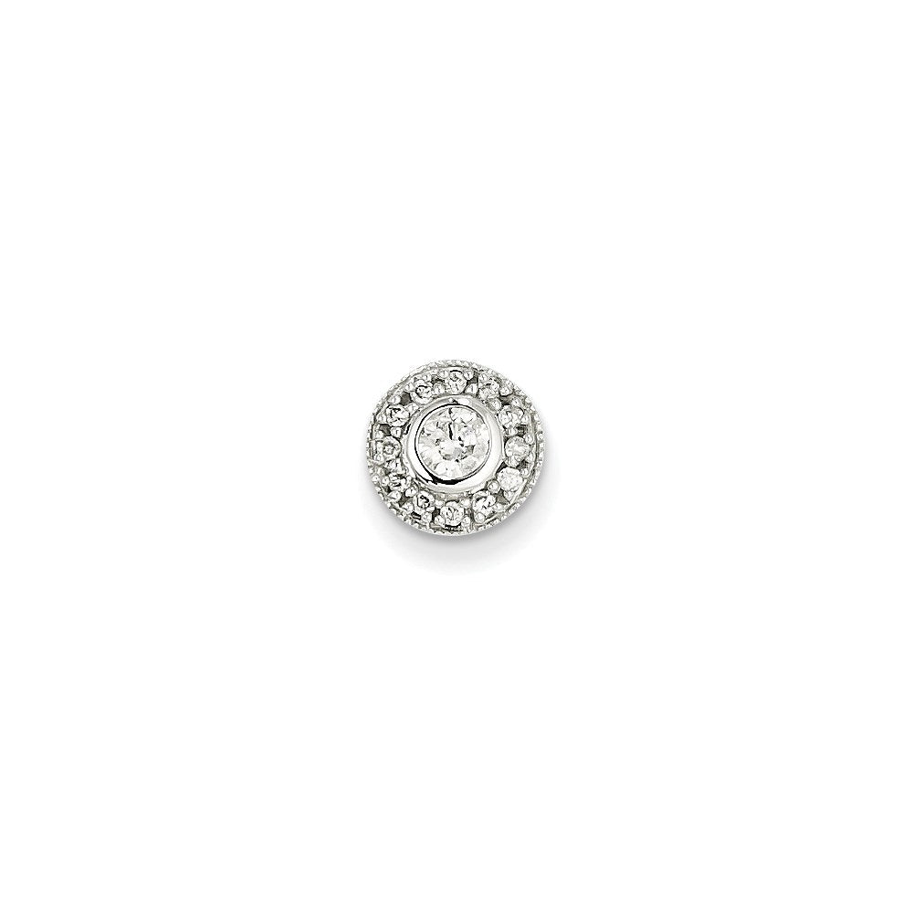 14K Weißgold Diamant-Kreis-Anhänger