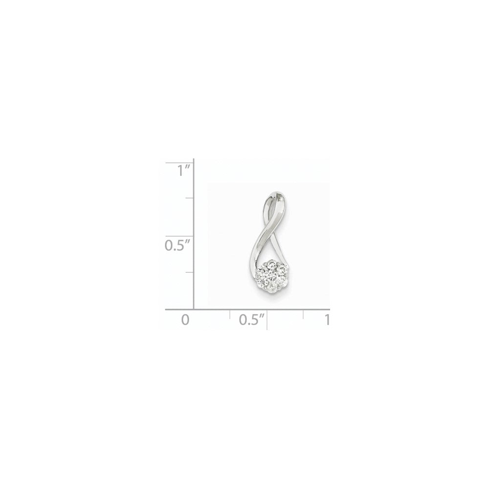 14K Weißgold Echt Diamant Kette Anhänger