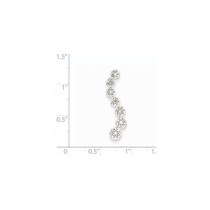 14K Weißgold Echt Diamant Blume Journey Kette Anhänger