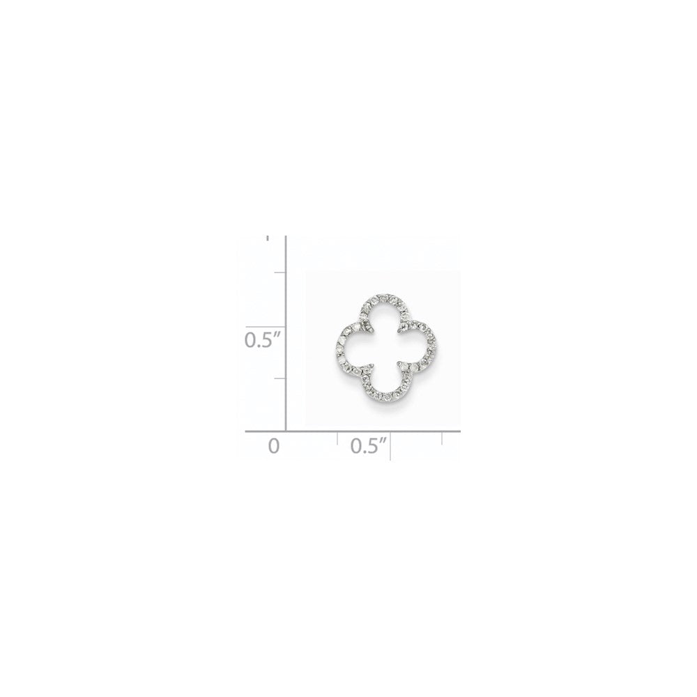 14K Weißgold Diamant-Ketten-Slide