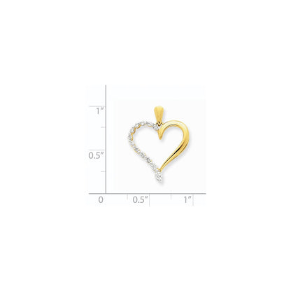 14K Gold Diamant-Herz-Anhänger