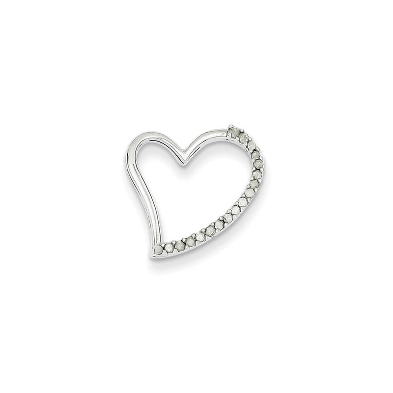 14K Weißgold Echtdiamant-Anhänger