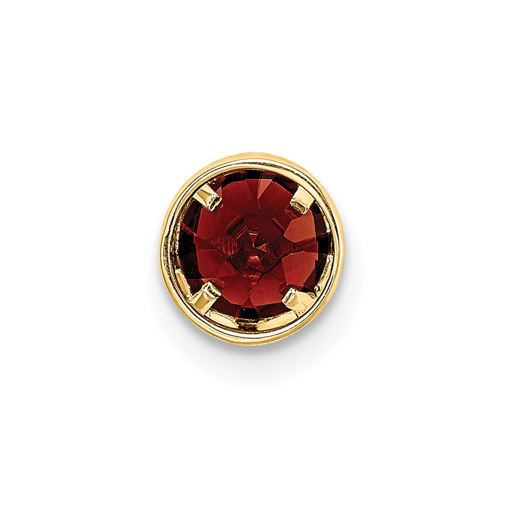 14K Gelbgold Anhänger mit Granat, 5 mm, Zargenfassung