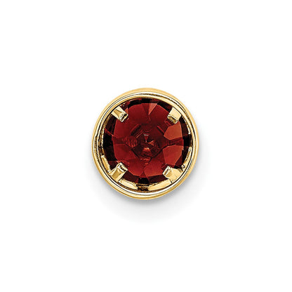 14K Gelbgold Anhänger mit Granat, 5 mm, Zargenfassung