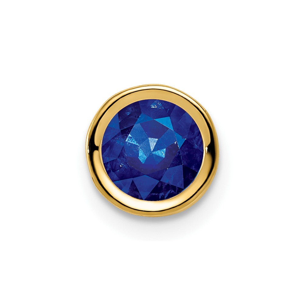 14 Karat Gelbgold Saphir-Anhänger mit Lünette, 6 mm