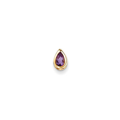 14 K Gelbgold Amethyst Anhänger mit Zargenfassung
