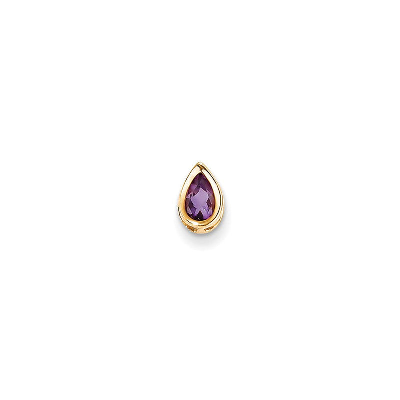 14 K Gelbgold Amethyst Anhänger mit Zargenfassung