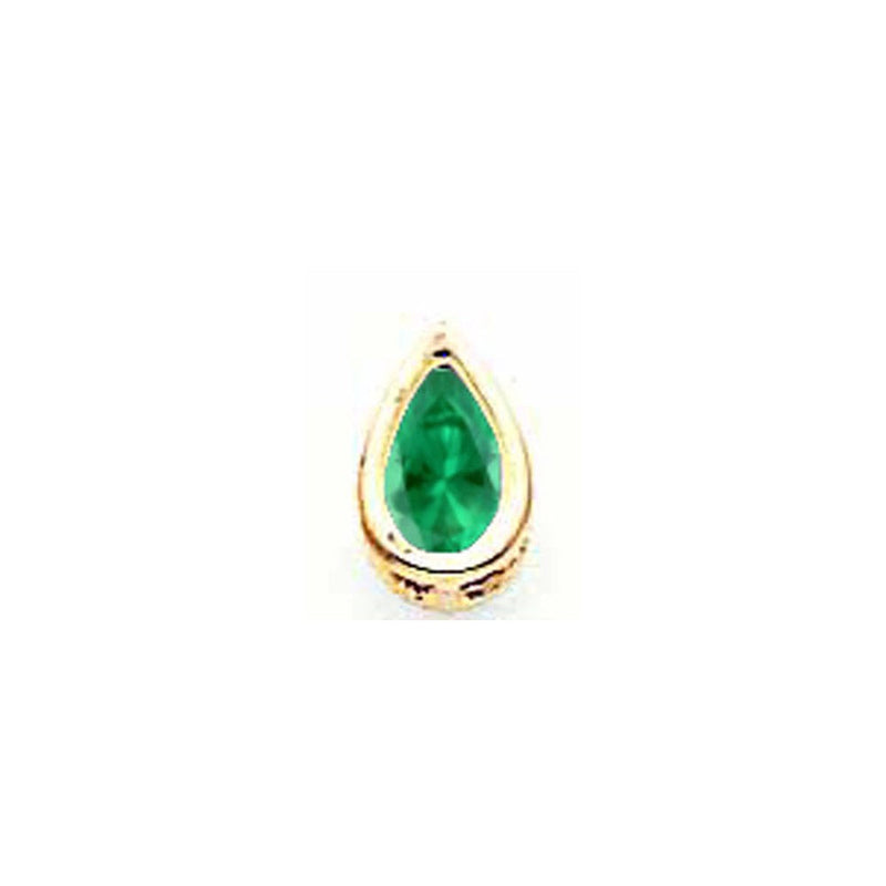 14K Gelbgold 6x4mm Birnenschliff-Mount-St.-Helens-Achat Anhänger mit Zargenfassung