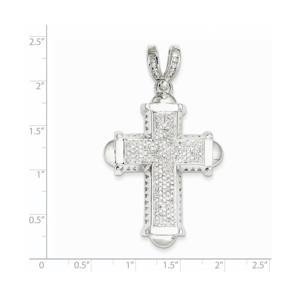 Diamant-Kreuzanhänger aus 14K Weißgold