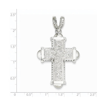 Diamant-Kreuzanhänger aus 14K Weißgold