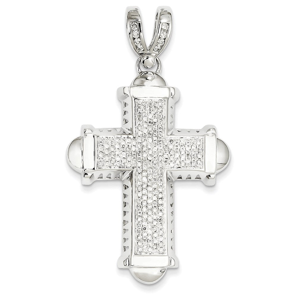 Diamant-Kreuzanhänger aus 14K Weißgold