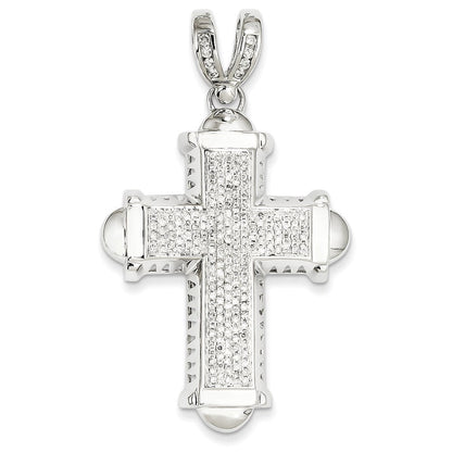 Diamant-Kreuzanhänger aus 14K Weißgold