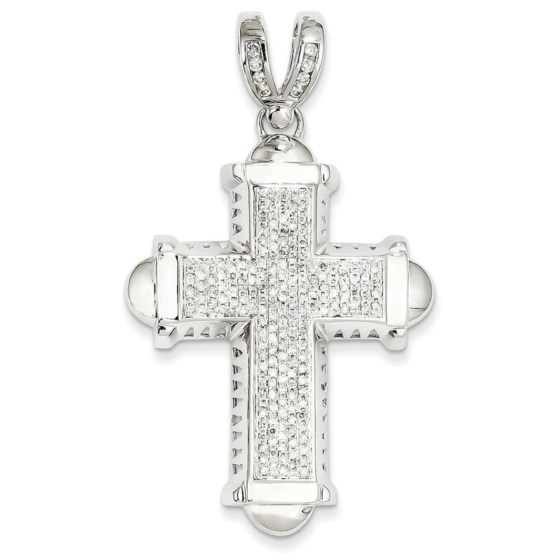 Diamant-Kreuzanhänger aus 14K Weißgold