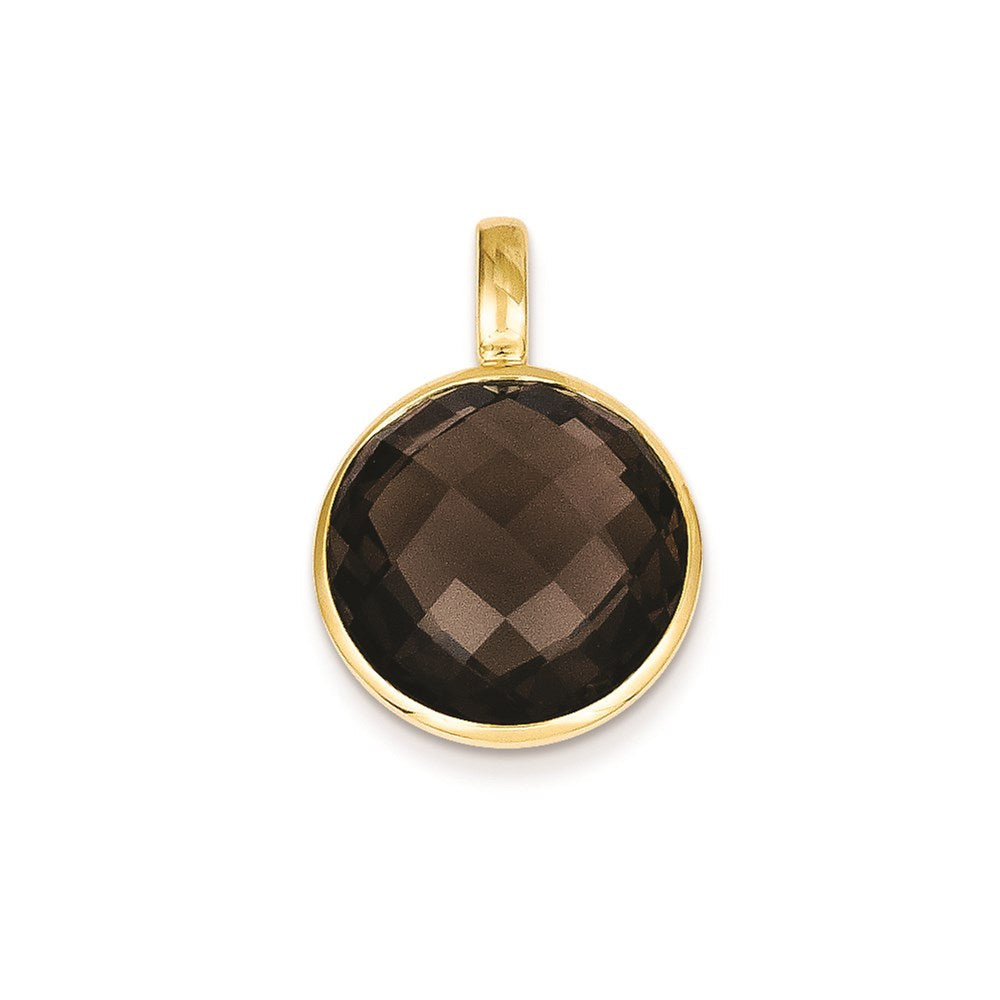 14K Gelbgold Rauchquarz-Anhänger