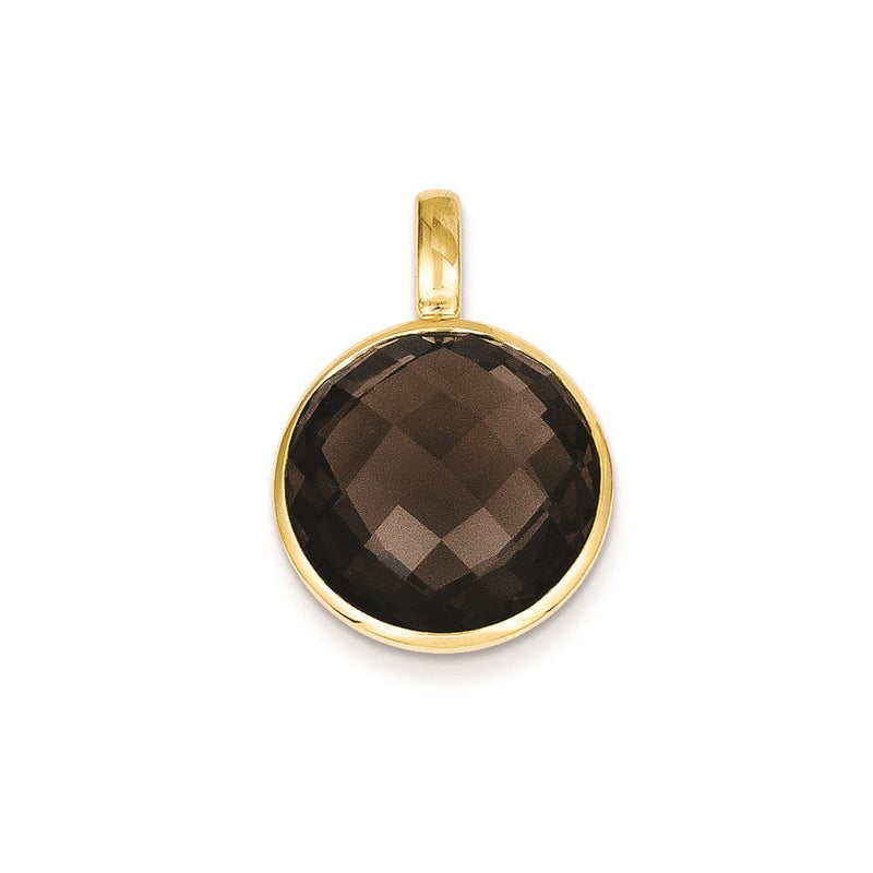 14K Gelbgold Rauchquarz-Anhänger