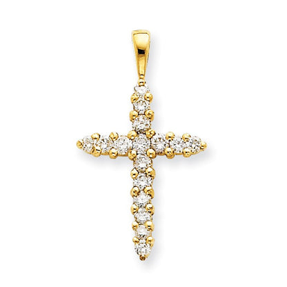 Diamant-Kreuzanhänger aus 14K Gold