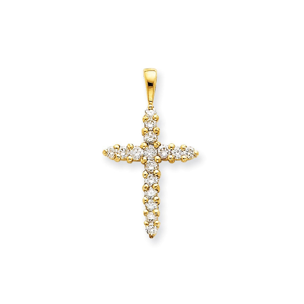 Diamant-Kreuzanhänger aus 14K Gold