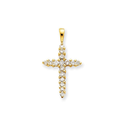 Diamant-Kreuzanhänger aus 14K Gold
