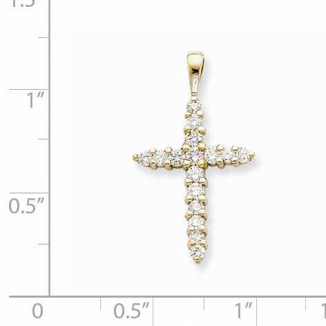 585 Weißgold VS Diamant-Kreuz
