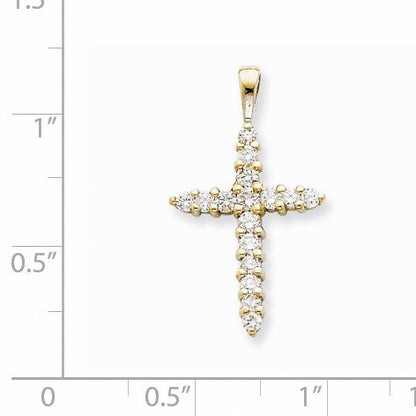 585 Weißgold VS Diamant-Kreuz